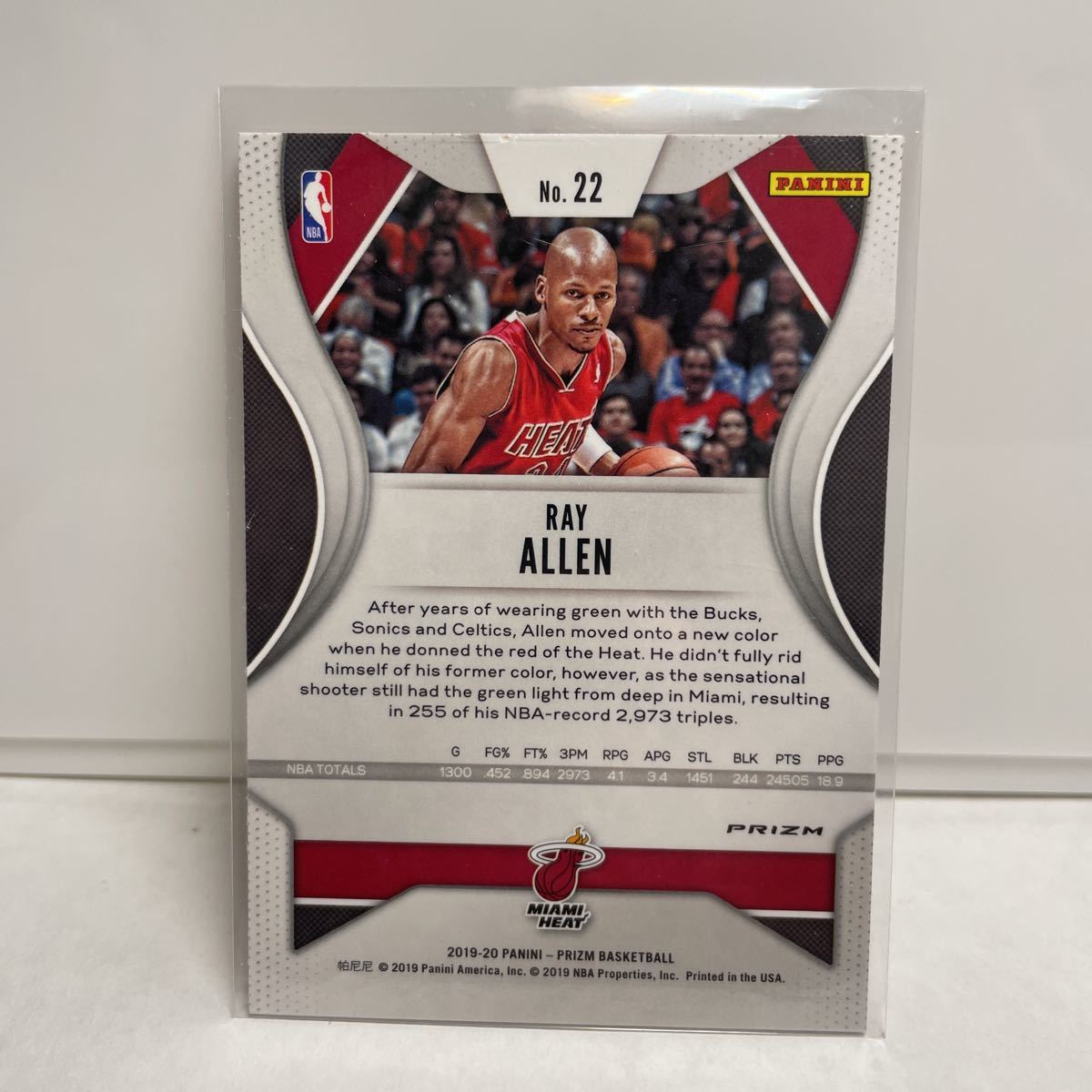 Ray Allen Red Wave Prizm 2019-20 Panini NBA Prizm_画像2