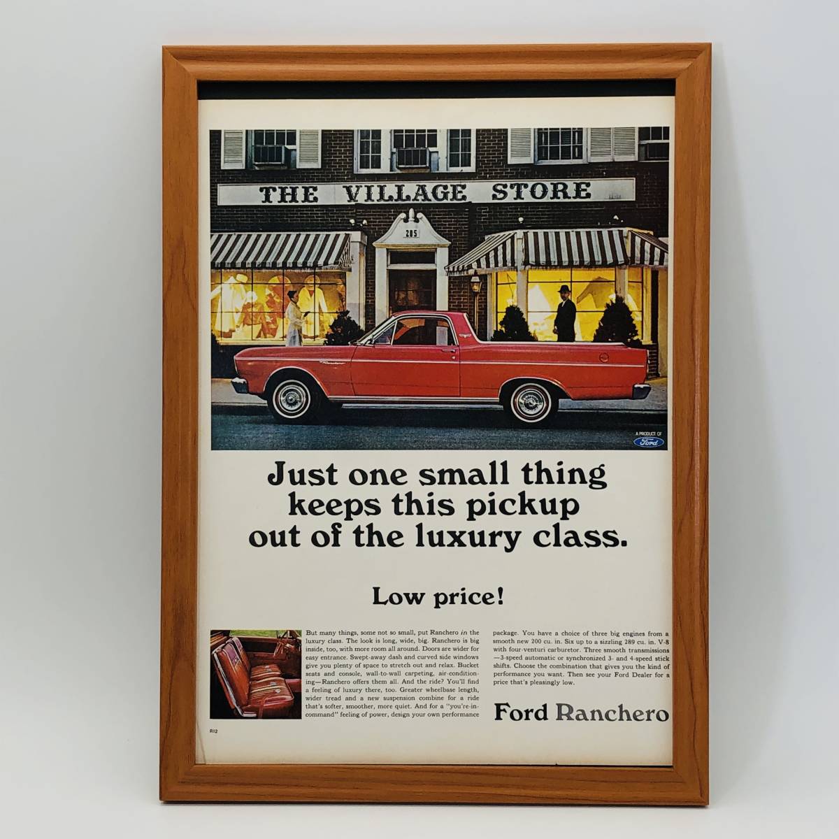 『 フォード　ピックアップトラック 』1960年代 LIFE 雑誌 オリジナル広告 額装済み　60年代　フレーム 付 ポスター アンティーク