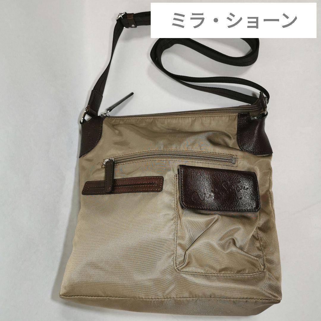 ヤフオク! - ミラ・ショーン ショルダーバッグ ベージュ&ブラウン系 U...