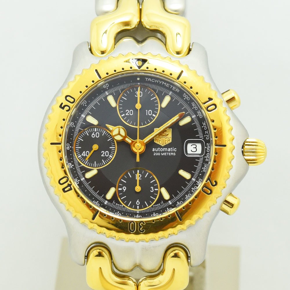 タグホイヤー 中古 メンズ TAG HEUER セルシリーズ CG2121-RO 自動巻 オートマ SS ステンレススチール ブラック 軽仕上げ_画像1