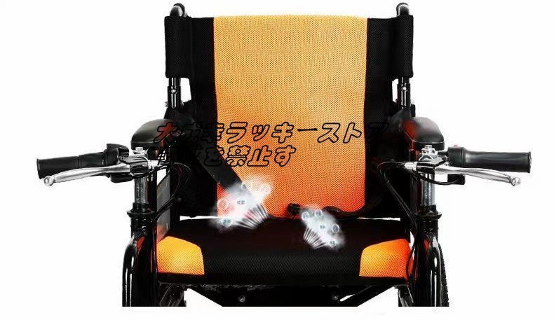 品質保証 折り畳み たためる 軽量 電動車椅子 リチウムイオン電池 コンパクト 車いす 車イス 電動車いす 折りたたみ車椅子 F1237_画像3