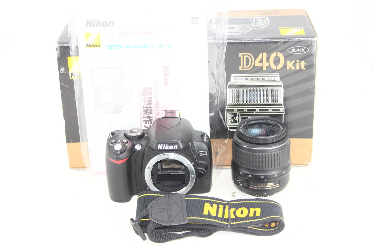 【年中無休】 Nikon デジタル一眼レフカメラ #0093-409 D40BLK ブラック レンズキット D40 ニコン