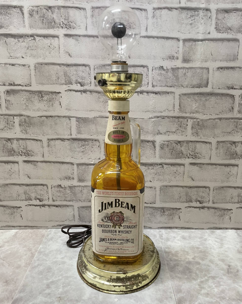 ★JIM BEAM ジム ビーム ライト アンティーク インテリア コレクション オブジェ 飾り物 置物 高さ52cm 洋風★