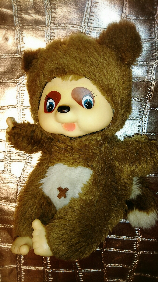 レア モンチッチ 友達 タヌタヌ 人形 ぬいぐるみ タヌキ たぬき 昭和