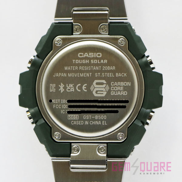 【値下げ交渉可】カシオ G-SHOCK 腕時計 タフソーラー スマホリンク SS 未使用品 グリーン GST-B500AD-3AJF_画像3