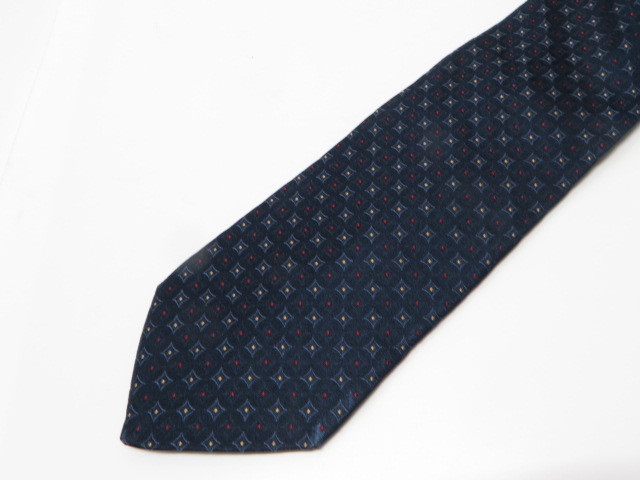 * DOLCE & GABBANA * men's silk fine pattern pattern necktie Italy made * navy beautiful goods!