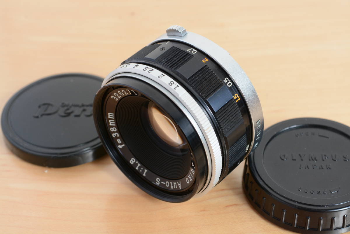 人気新品 Auto-S F.Zuiko f/1.8 38mm Olympus aa608-49 MF ペン