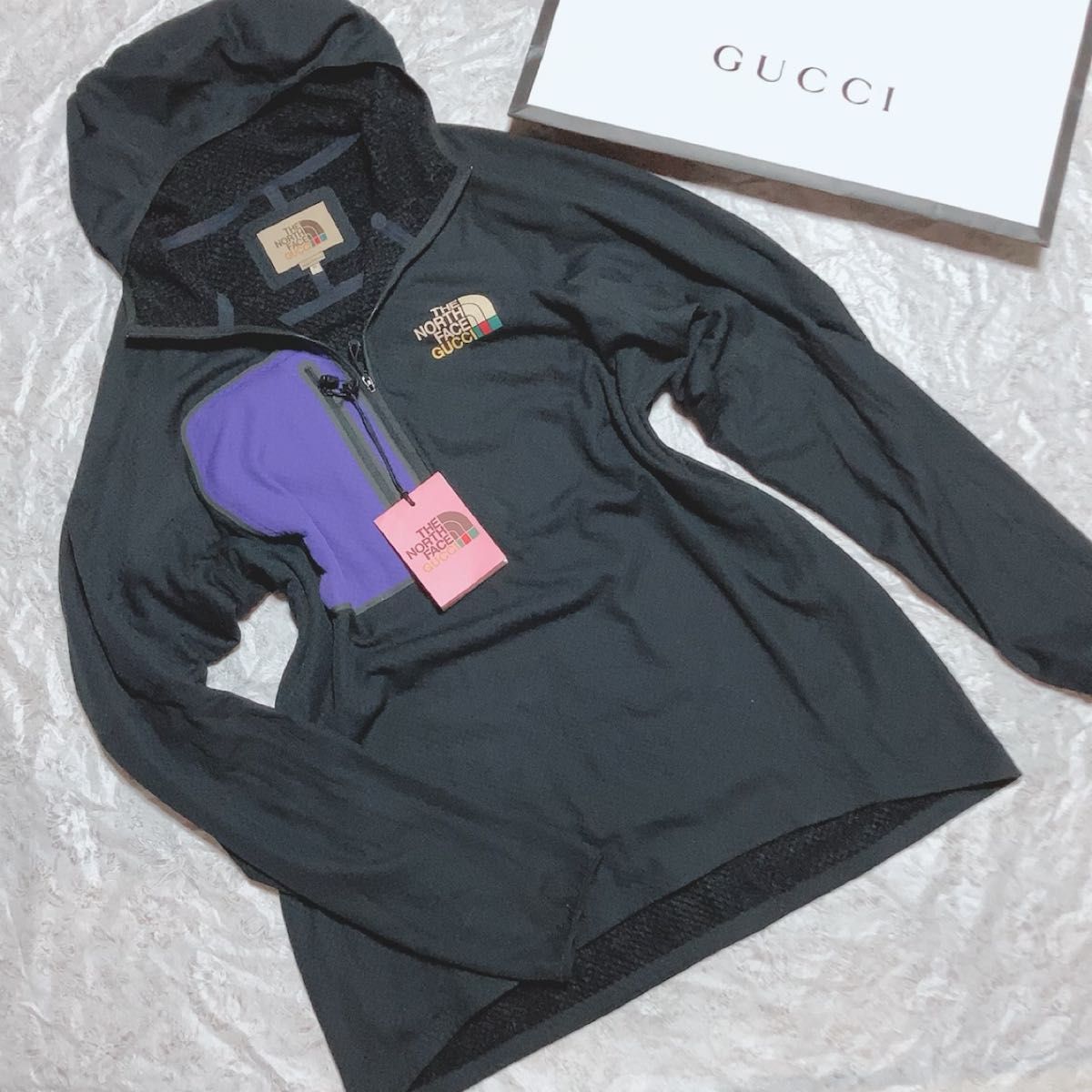 新品タグ付　店舗購入　匿名配送　GUCCI &The North Faceコラボ　グッチ　ノースフェイス　パーカー　プルオーバー