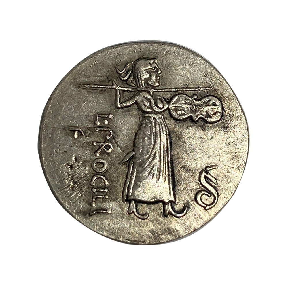 レプリカ ジュピター神 ジュノー女神 古代ローマ 銀貨 硬貨 コイン アンティーク キーホルダーペンダントお守りなどに RM29_画像3