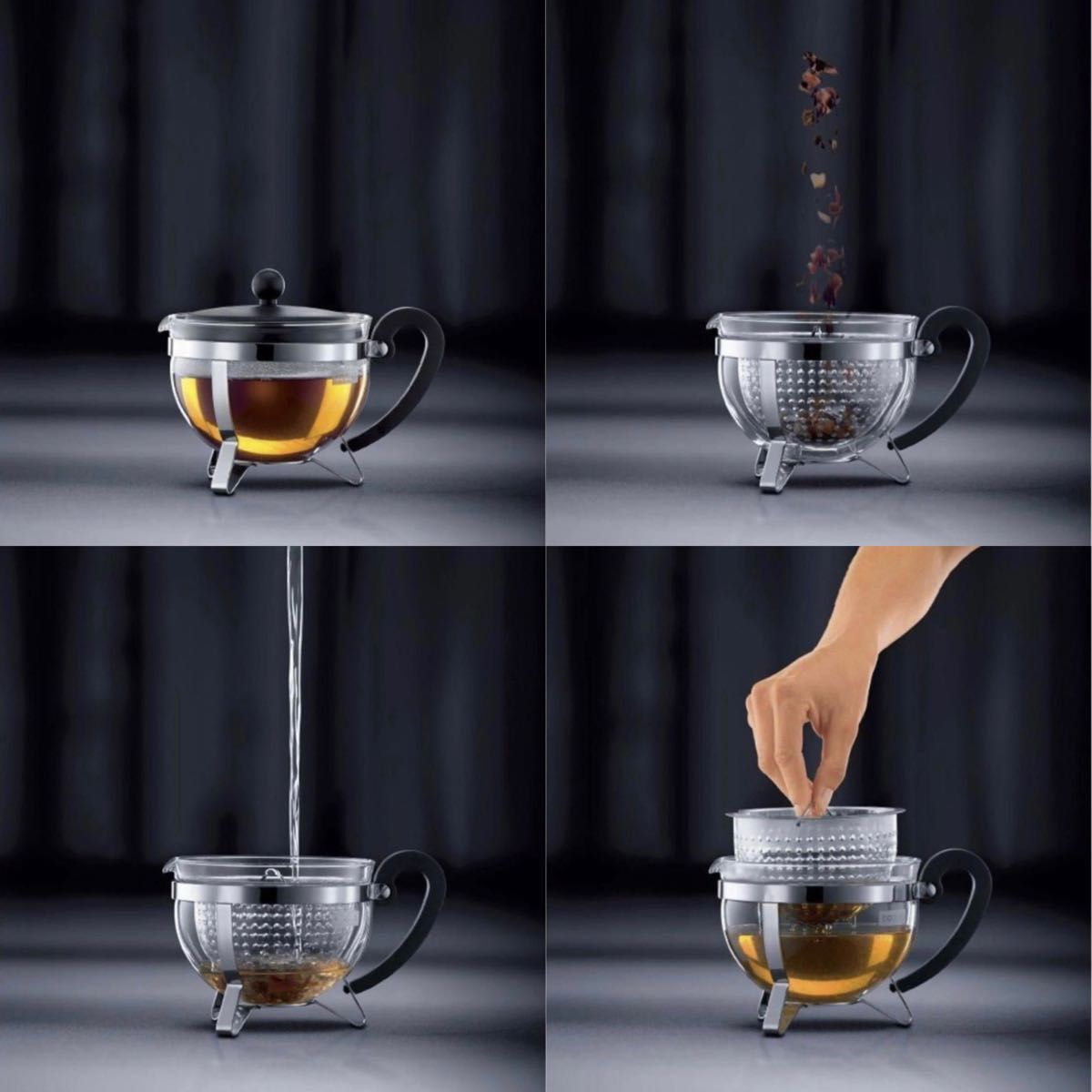 【新品】ボダム ティーポット シャンボール Bodum Teapot Chambord 1.0L ブラック