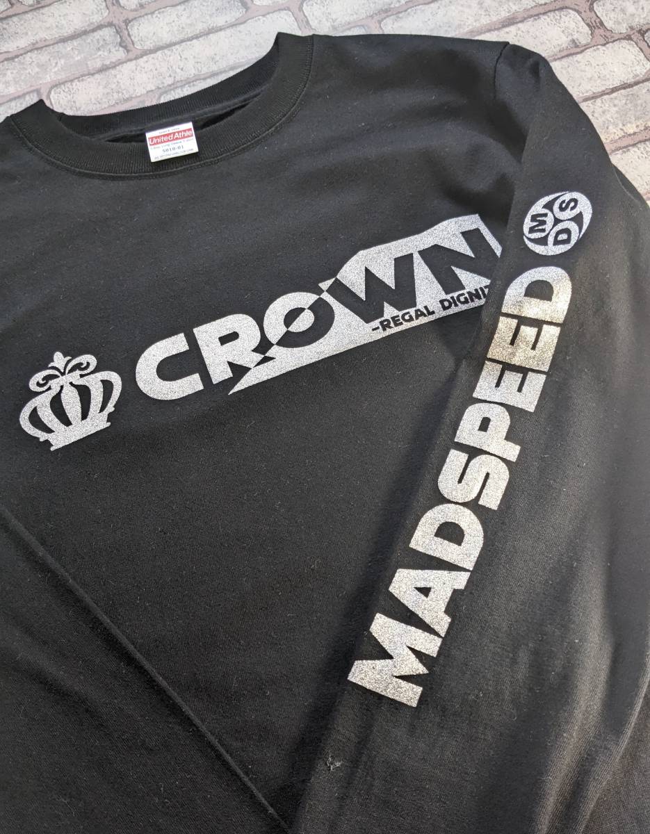 MADSPEED】趣味Ｔシャツ 王冠 クラウン crown クラウンクロスオーバー ロイヤル アスリート ver 長袖 ブラックxシルバーラメ  XLサイズ｜PayPayフリマ