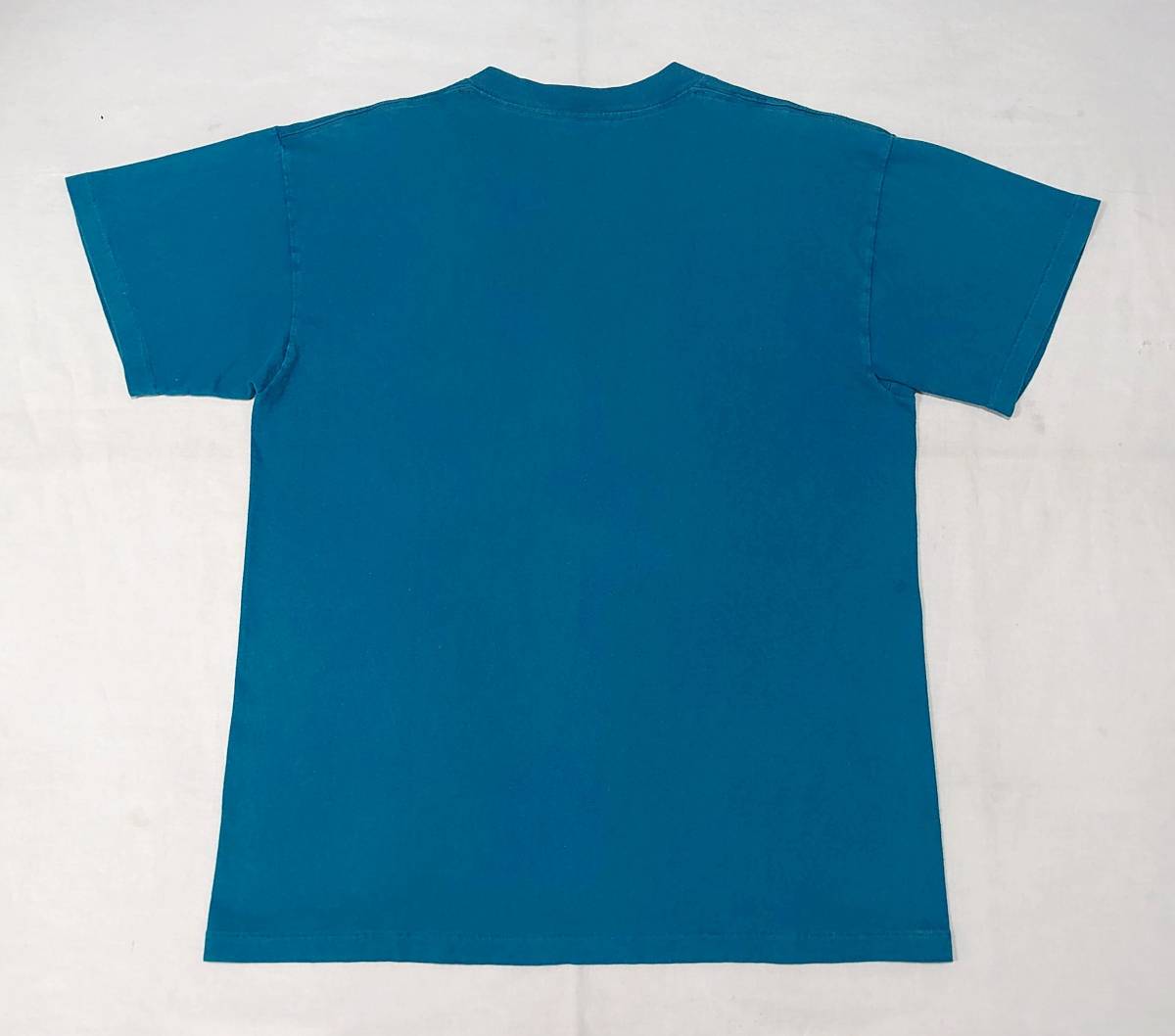 90s USA製 NIKE ナイキ ロゴ Tシャツ M 銀タグ マリンブルー系_画像2