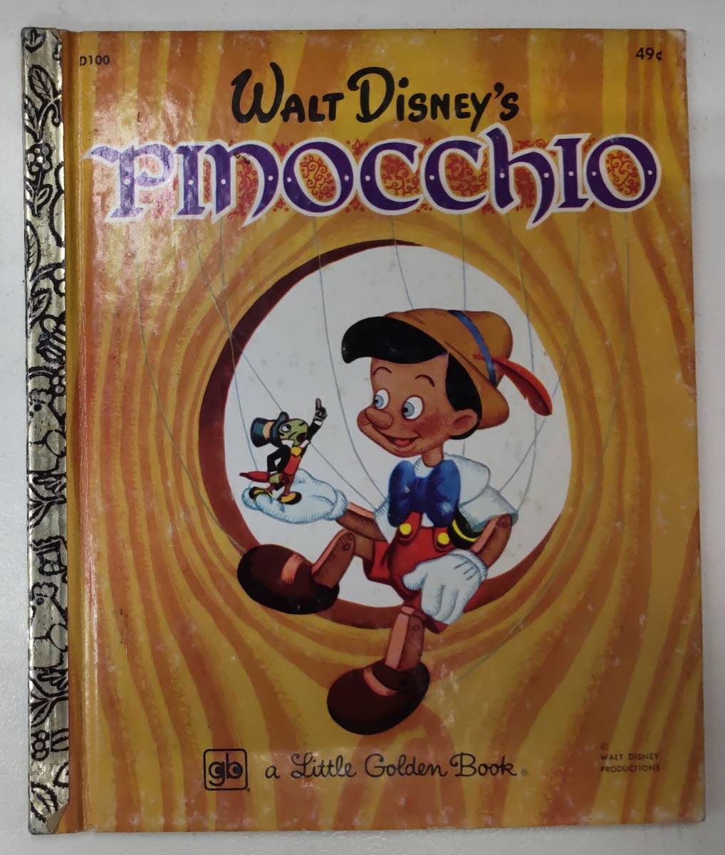 【洋書】Little Golden Books WALT Disney`s PINOCCHIO ◆ピノキオ ディズニー 絵本 リトル・ゴールデン・ブックス　●H2827_画像1