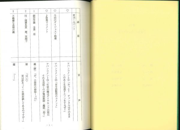 0 anime AR script { radio wave teacher }[ no. 16 story .. want to do.!](E44180805)