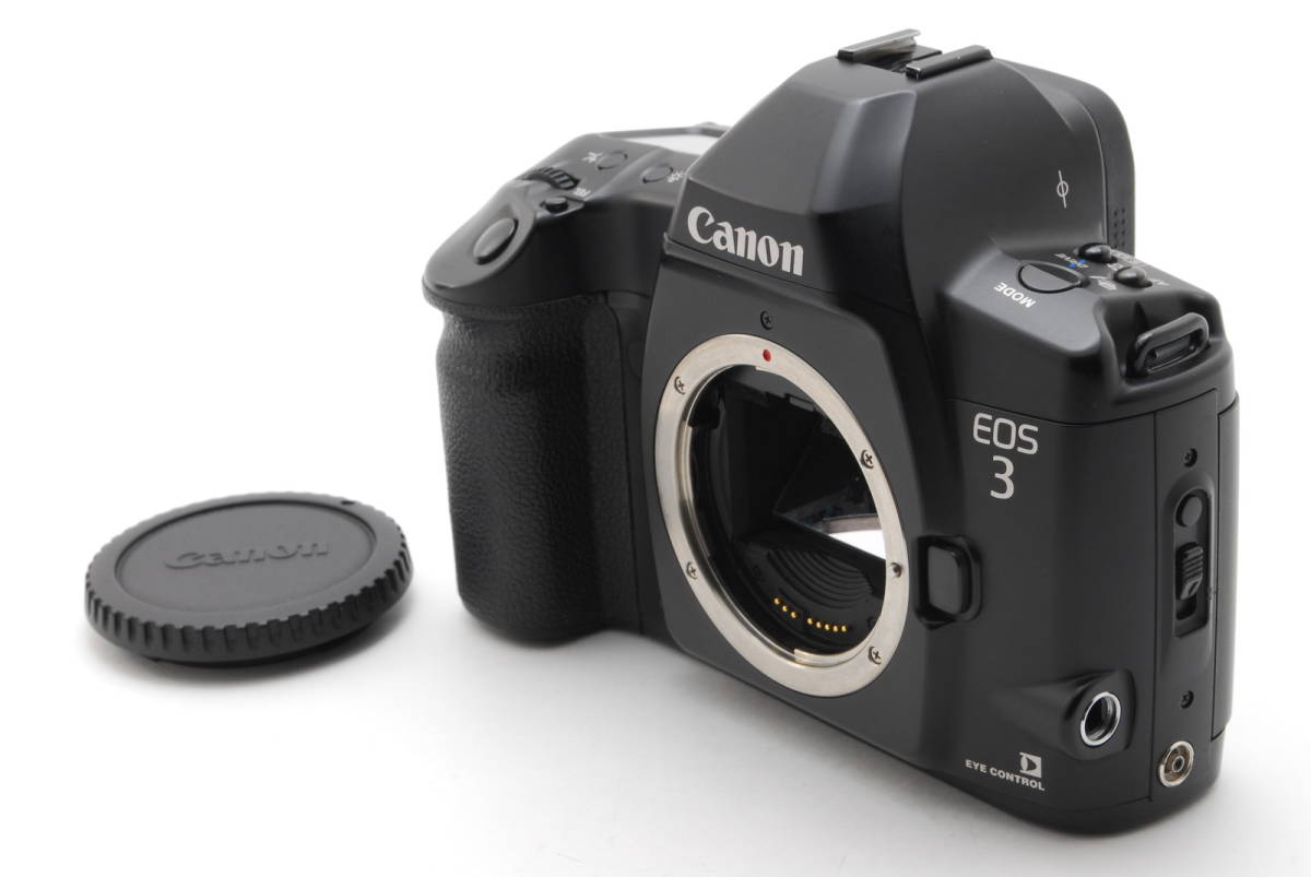 Canon EOS-3 ボディ フィルム一眼レフカメラ 動作も写りもOKです。新品時のマット感あり、かなりキレイです。ボディキャップ付きです。の画像2