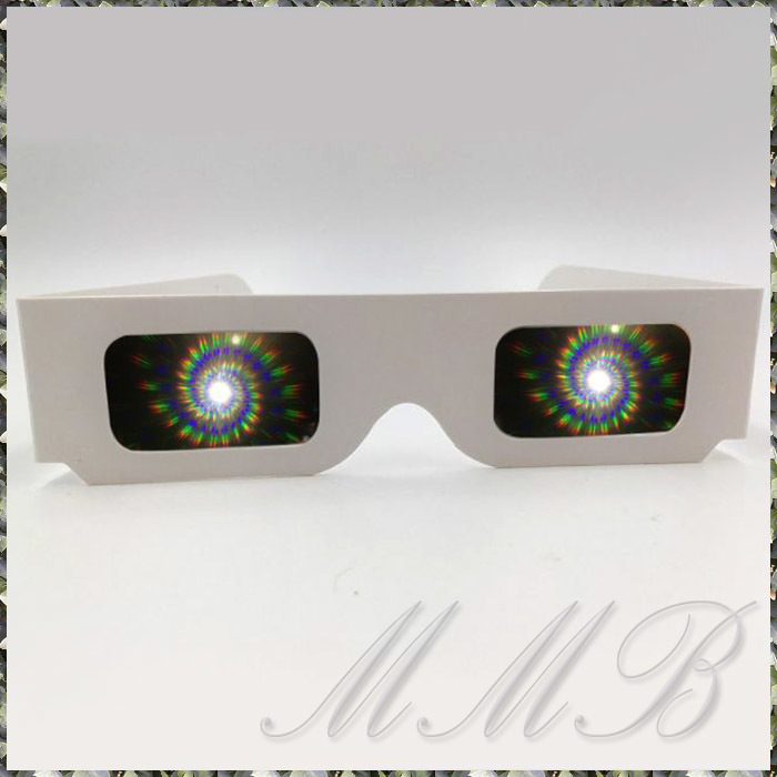Rainbow Prism 3d Glasses 夜景 眼鏡 ロマンチックイルミネーショングラス メガネ 花火めがね 3本セット【送料無料】_画像7