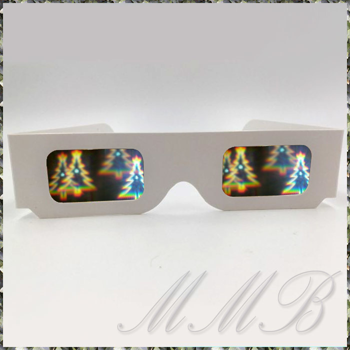 Rainbow Prism 3d Glasses 夜景 眼鏡 ロマンチックイルミネーショングラス メガネ 花火めがね 3本セット【送料無料】_画像6
