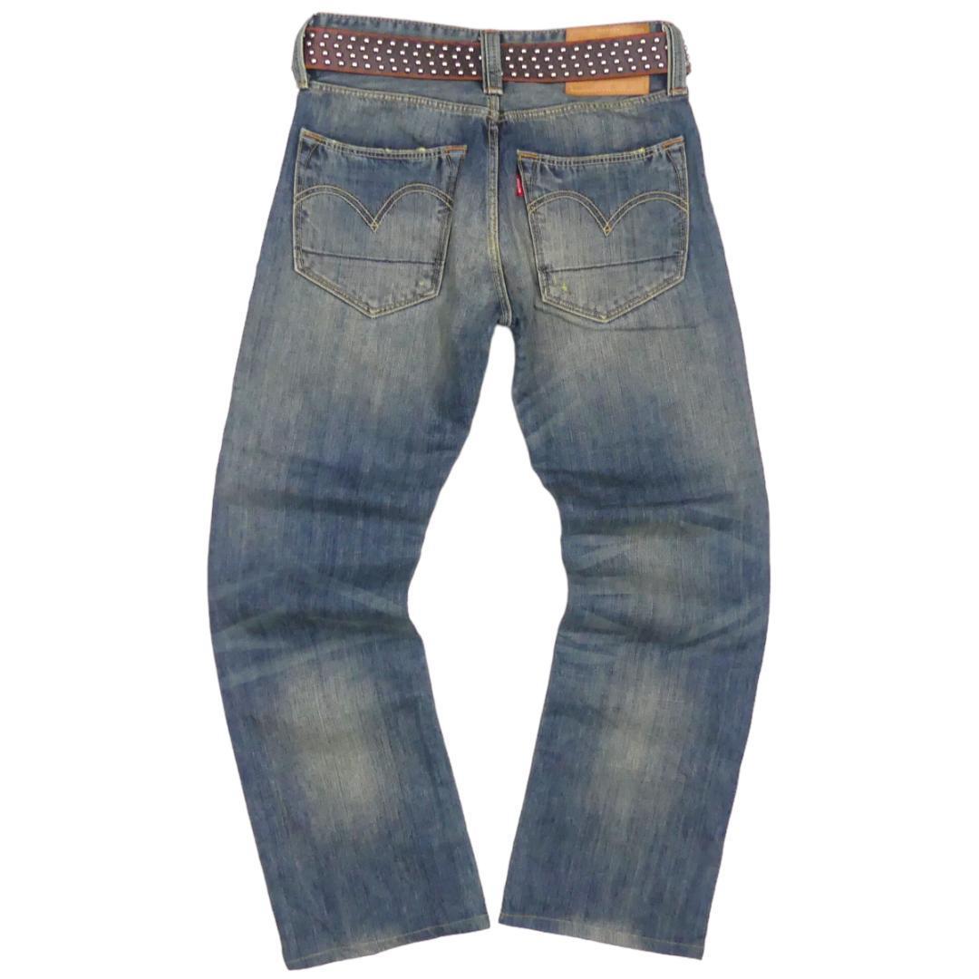 即決★リーバイス 523★W28 ストレートジーンズ Levis メンズ ハードダメージ加工 デニム パンツ ジーパン ボトムス