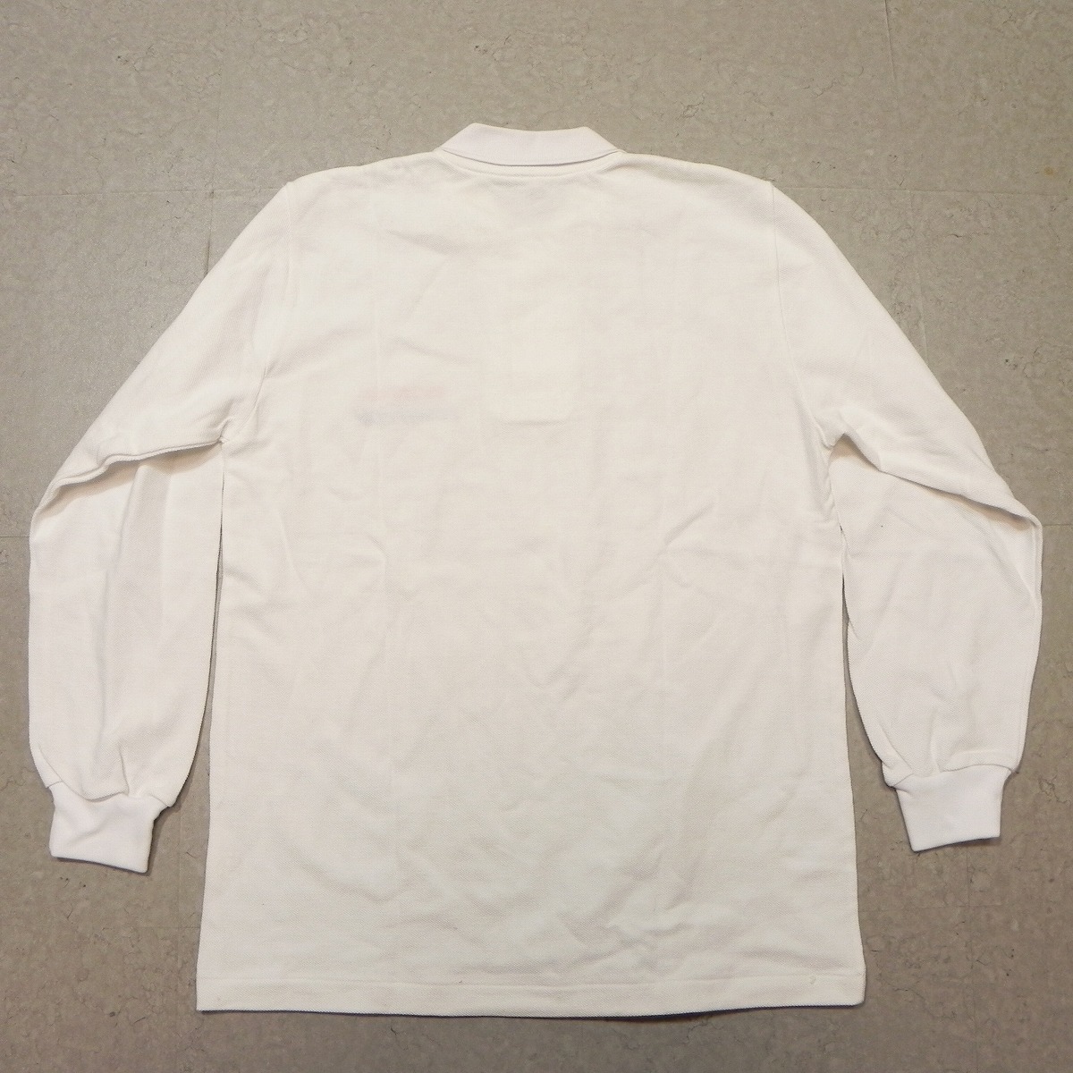 日本製【HONDA】ホンダ ◆ 長袖 ポロシャツ (白 ホワイト) 古着 ◆ Lサイズ ★c_画像2