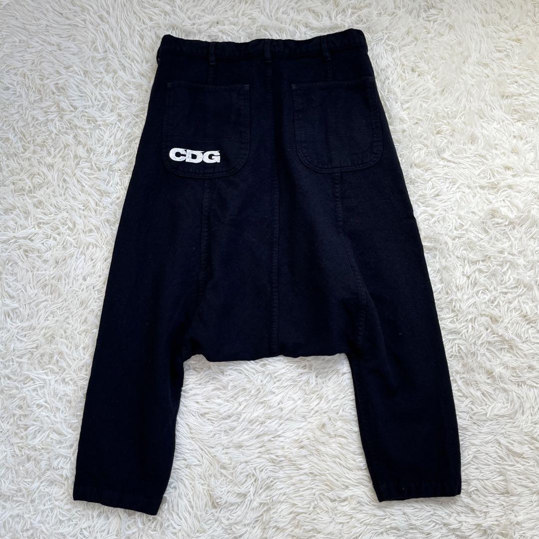 美品】CDG コムデギャルソン サルエル パンツ ロゴ ウールギャバ