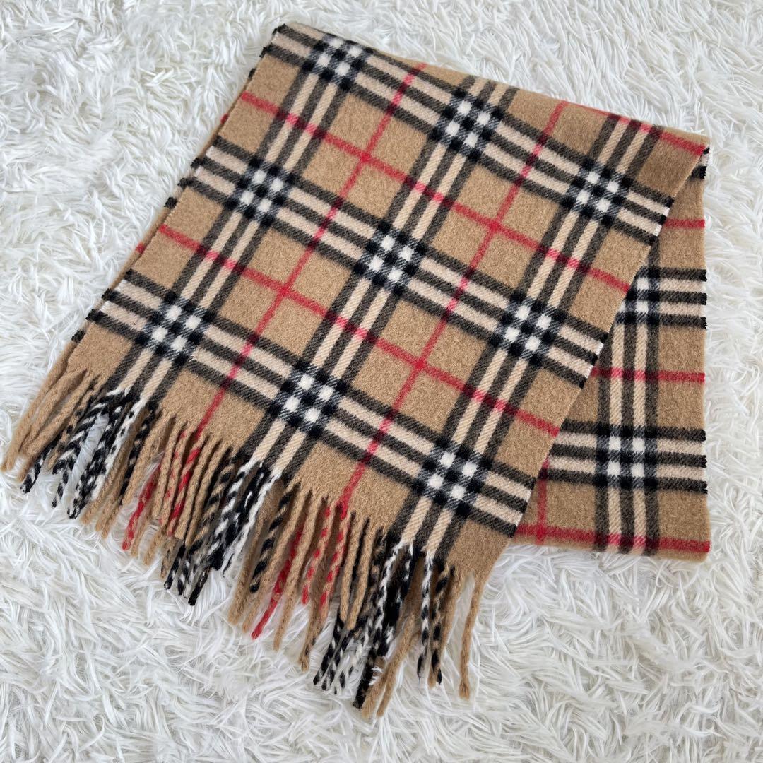 本物品質の 【美品・カシミヤ100%】バーバリー/BURBERRY マフラー ノバ