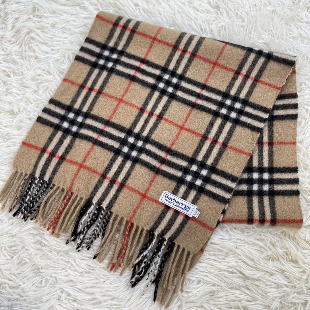 BURBERRY バーバリー cashmere カシミヤ 100% マフラー - マフラー