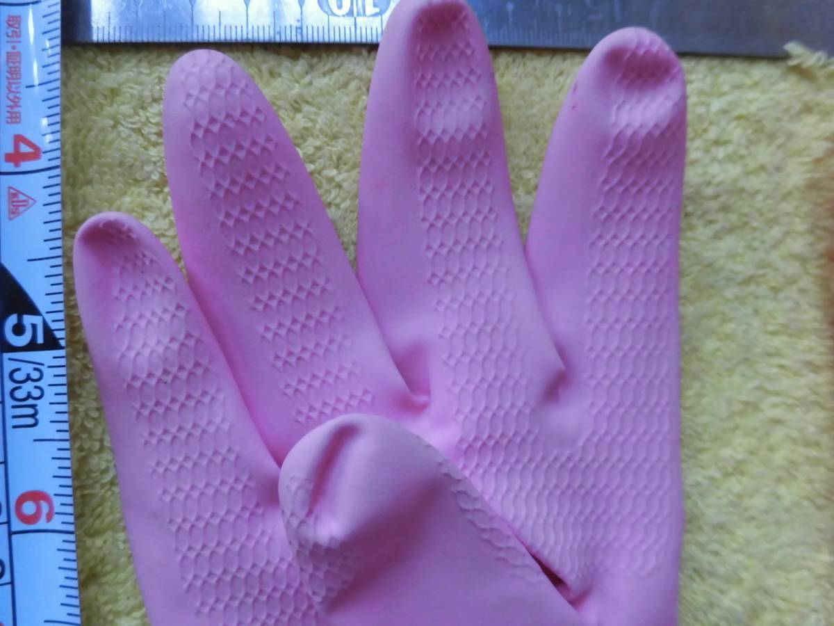 ma... красивый * не использовался?* Showa Retro розовый цвет винил перчатки резина перчатки medium * шоу wa более того мир .?* отправка в тот же день 