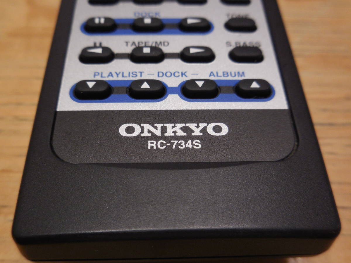 ONKYO オーディオリモコン RC-734S 中古品_画像4