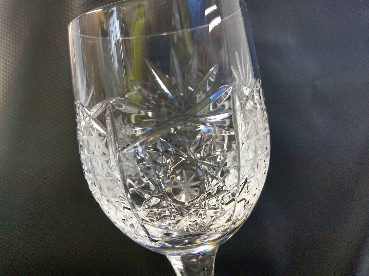 WRE020 ワイングラス ボヘミア クリスタルカット シャンパン ペア セット まとめ売り サイズ：16*5.5*5.5㎝ 同梱不可_画像9