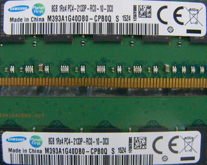 nf13 288pin DDR4 PC4-2133P-RC0 8GB Registered SAMSUNG 2枚 合計16GB hp 752368-581_画像2