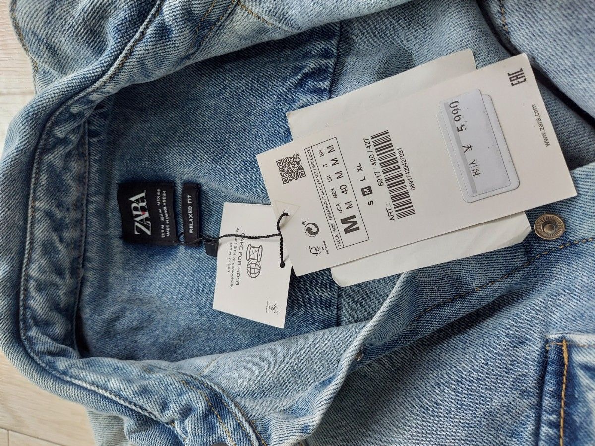 ZARA~ 肉厚デニムシャツ M DENIM 【訳あり】新品 未使用品 ZARA~ 肉厚デニムシャツ M DENIM 【訳あり】新品 未使用品