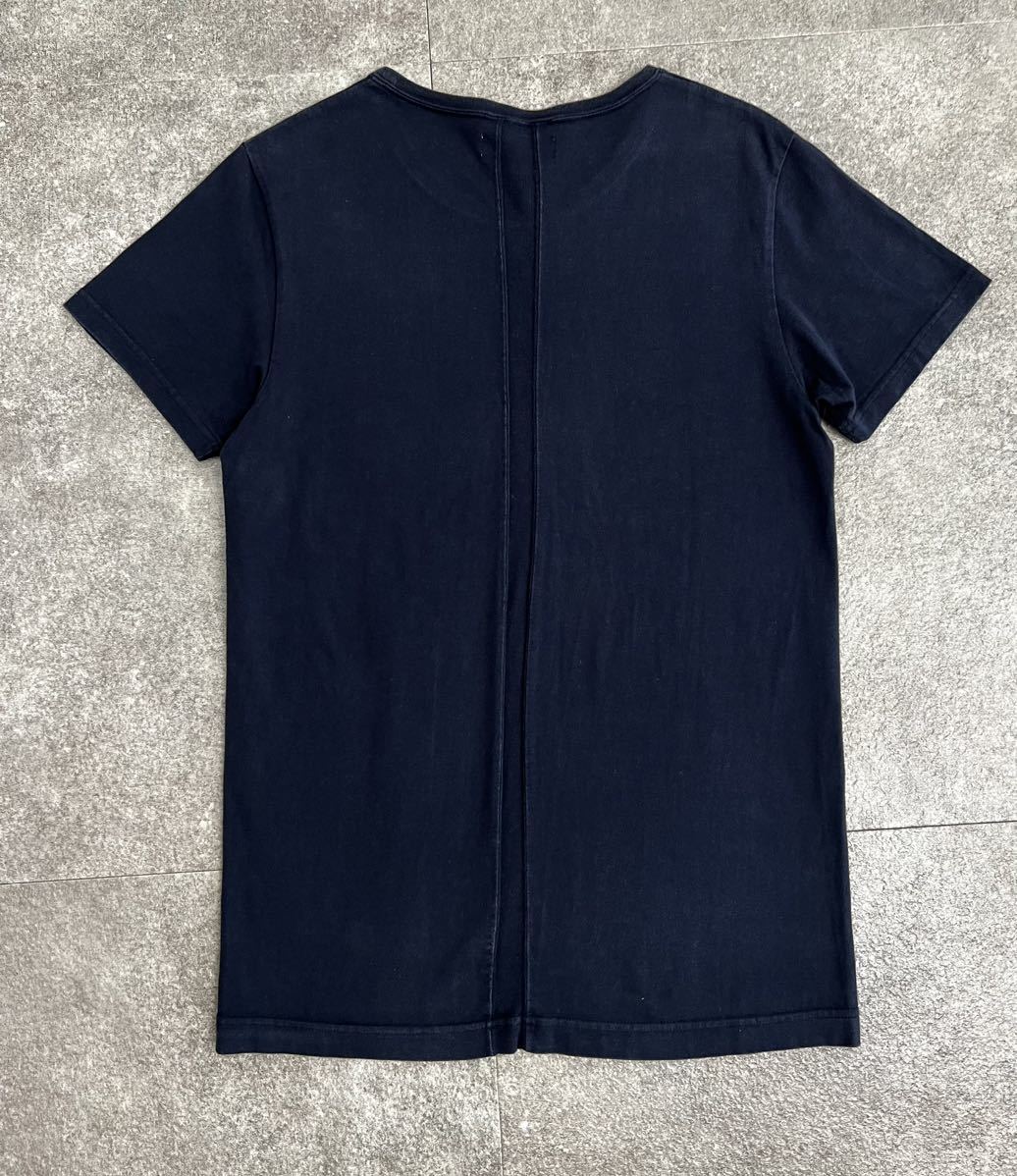 名作 定番 人気 定価7700円 junhashimoto SERIBU C NECK TEE 4 ネイビー ジュンハシモト クルーネック Tシャツ 切り替え 無地 1100000004_画像5