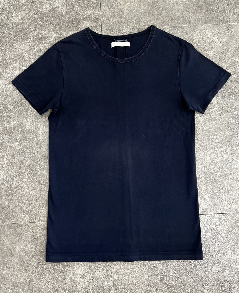 名作 定番 人気 定価7700円 junhashimoto SERIBU C NECK TEE 4 ネイビー ジュンハシモト クルーネック Tシャツ 切り替え 無地 1100000004_画像4