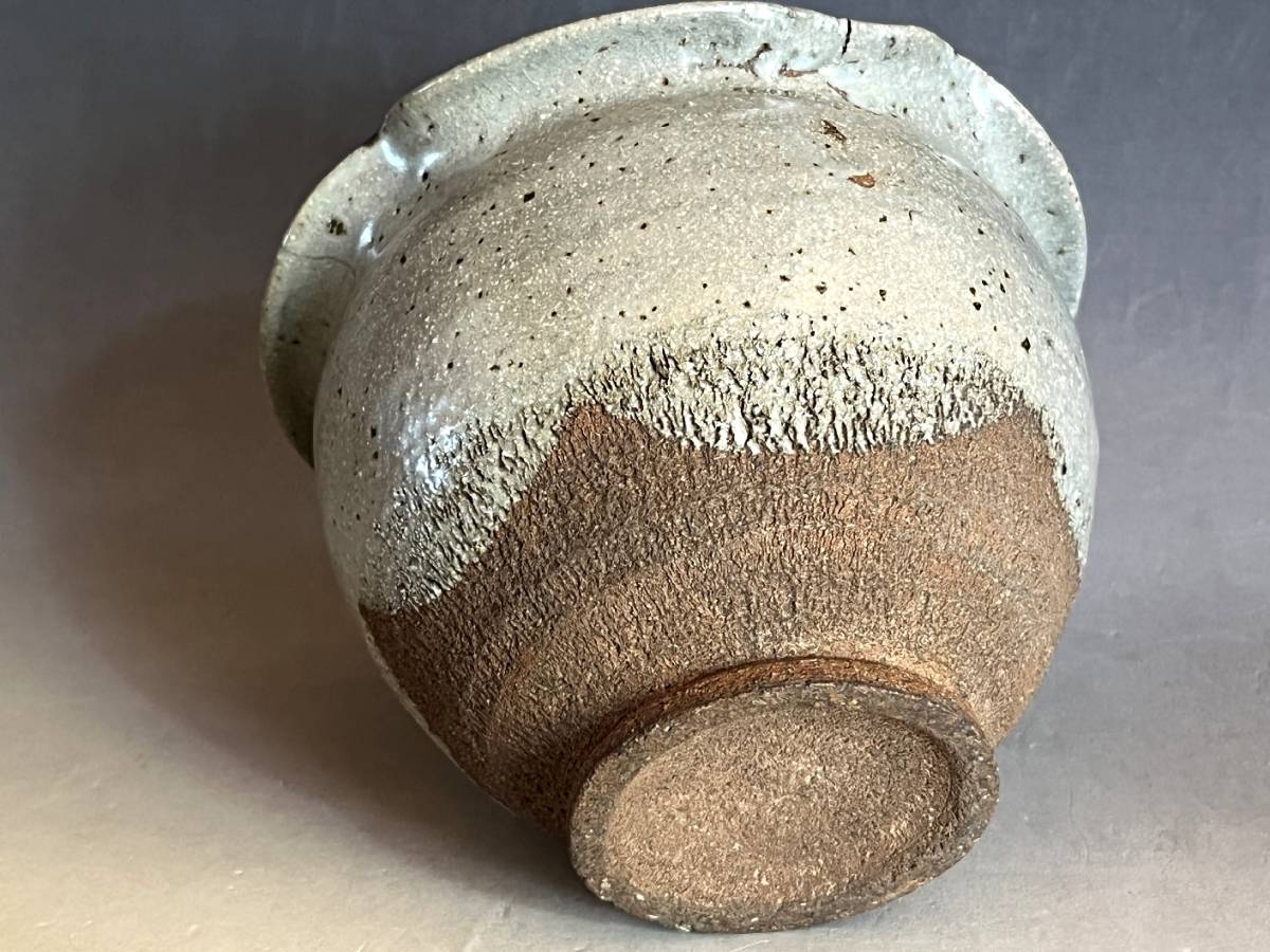 火入れ□古い灰釉火入れ 絵唐津(江戸期)火器 灰皿 灰鉢 古唐津 火入れ□古い灰釉火入れ 絵唐津(江戸期)火器 灰皿 灰鉢 古唐津