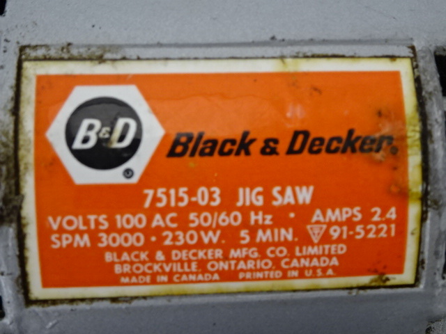 E4-0807 ● Black&Decker ブラック&デッカー ◆ ジグソー 7515-03 100V ◆ 電動工具 _画像8