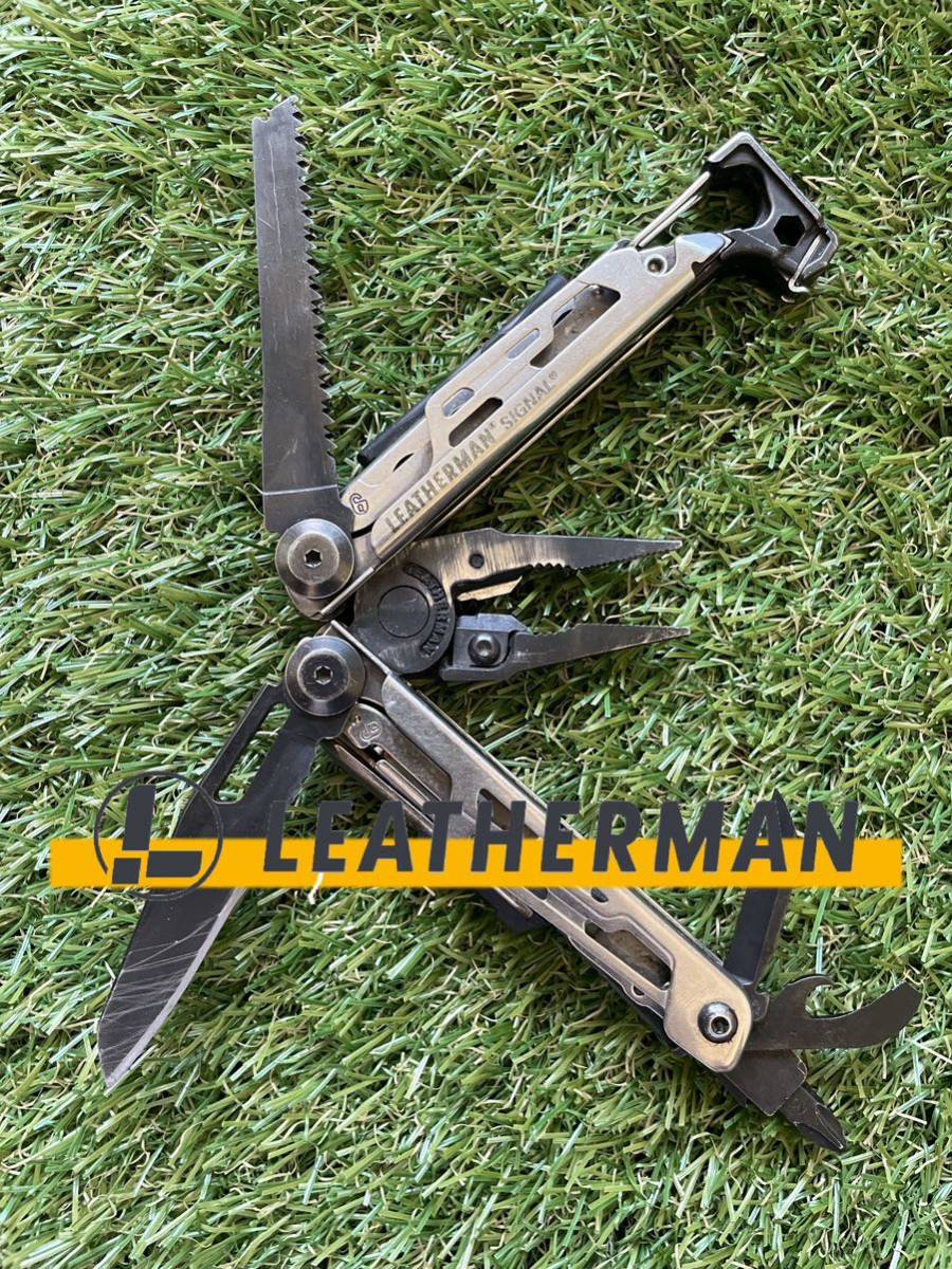 高品質】 LEATHERMAN SIGNAL メタルシルバー レザーマン マルチツール