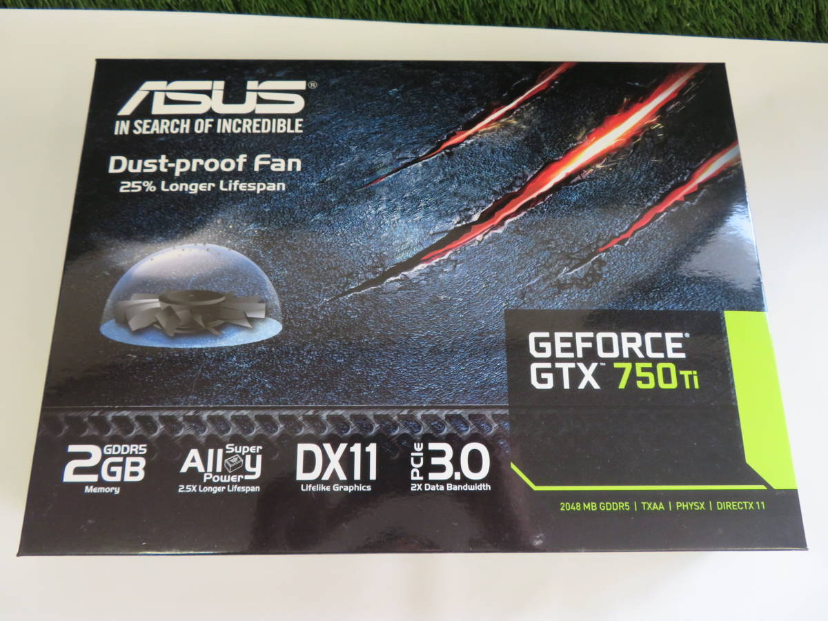 ★未使用品★ ASUS エイスース GEFORCE GTX 750 TI DUST-PROOF FAN 2GB DX11 PCIe 3.0 グラフィックボード H279