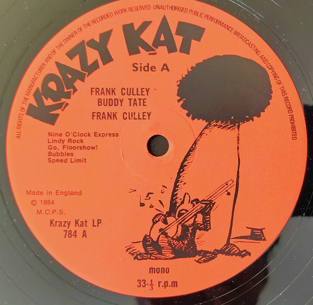 Frank Floorshow Culley And Buddy Tate Orch./ Rock 'N Roll Instrumentals For Dancing The Lindy Hop/英Krazy Kat_画像3