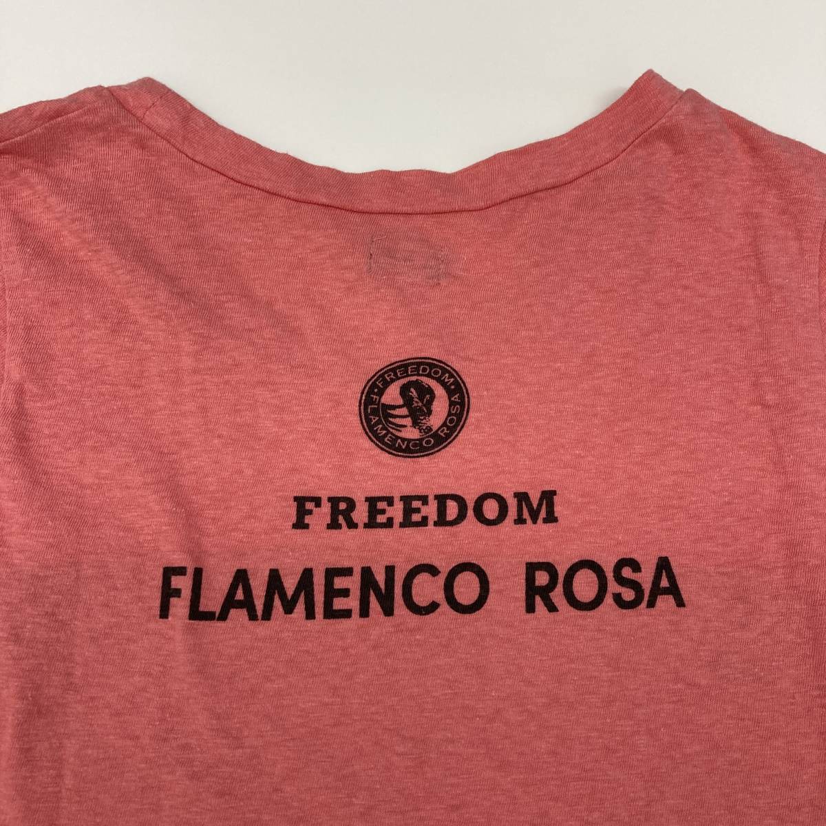 L.G.B. FREEDOM FLAMENCO ROSA flamingo photo short sleeves T-shirt salmon pink 0 size Le Grand Bleu LGB cut and sewn archive 3070145