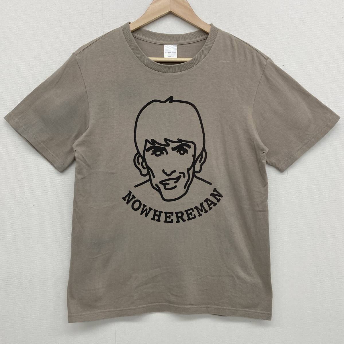  редкость 02AW NumberNine George период футболка Brown Number Nine 2 размер NOWHERE MAN George Harrison короткий рукав Tee первый период archive 3070598