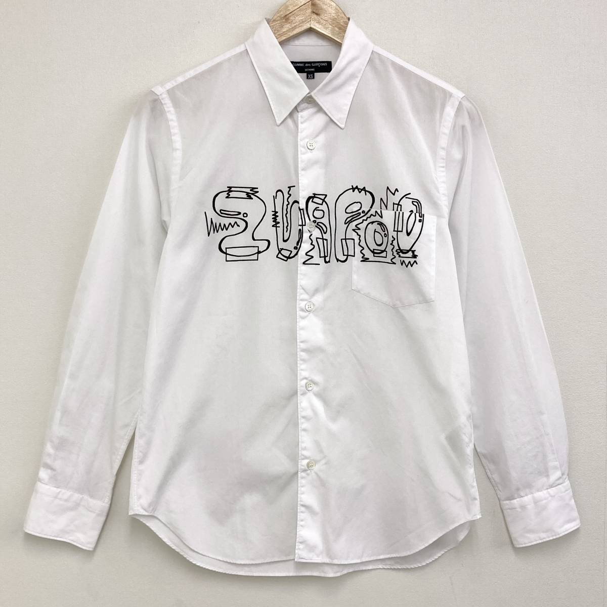 幸せなふたりに贈る結婚祝い XSサイズ ホワイト シャツ 長袖 グラフィック HOMME GARCONS des COMME AD2019 コムデギャルソン 3070380 archive 白シャツ Sサイズ以下 幸せなふたりに贈る結婚祝い XSサイズ ホワイト シャツ 長袖 グラフィック HOMME GARCONS des COMME AD2019 コムデギャルソン 3070380 archive 白シャツ Sサイズ以下