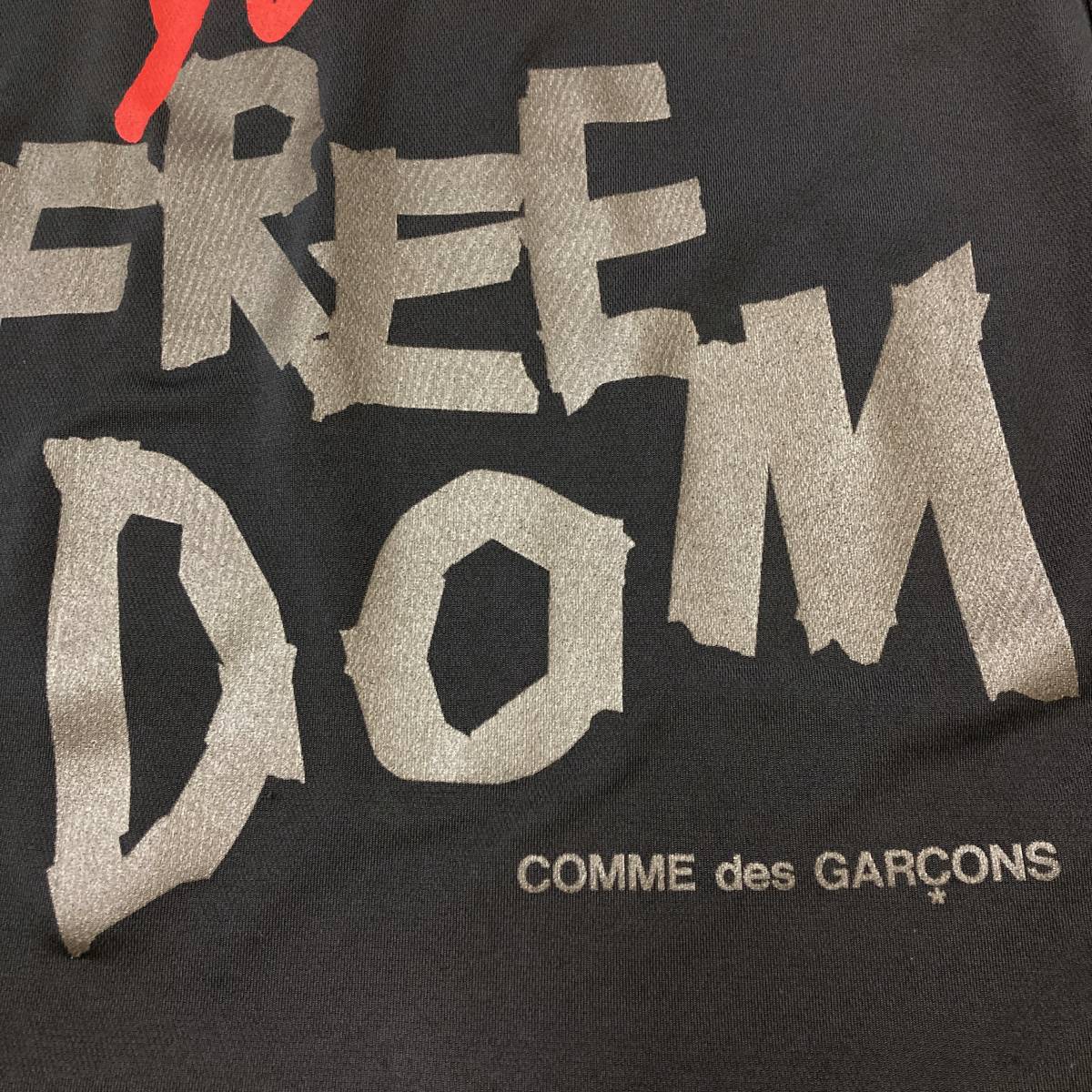 AD2018 COMME des GARCONS ロゴ プリント Tシャツ ポリ ブラック 黒 Sサイズ コムデギャルソン カットソー archive 3080221_画像9