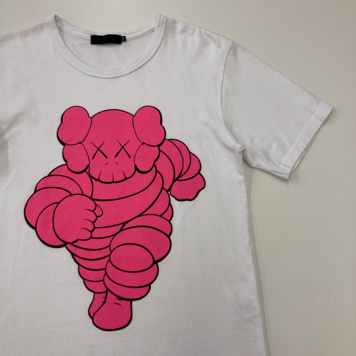 Original Fake KAWS CHUM Tシャツ ホワイト 1サイズ オリジナルフェイク カウズ チャム メディコムトイ ミシュランマン archive 3080521_画像9