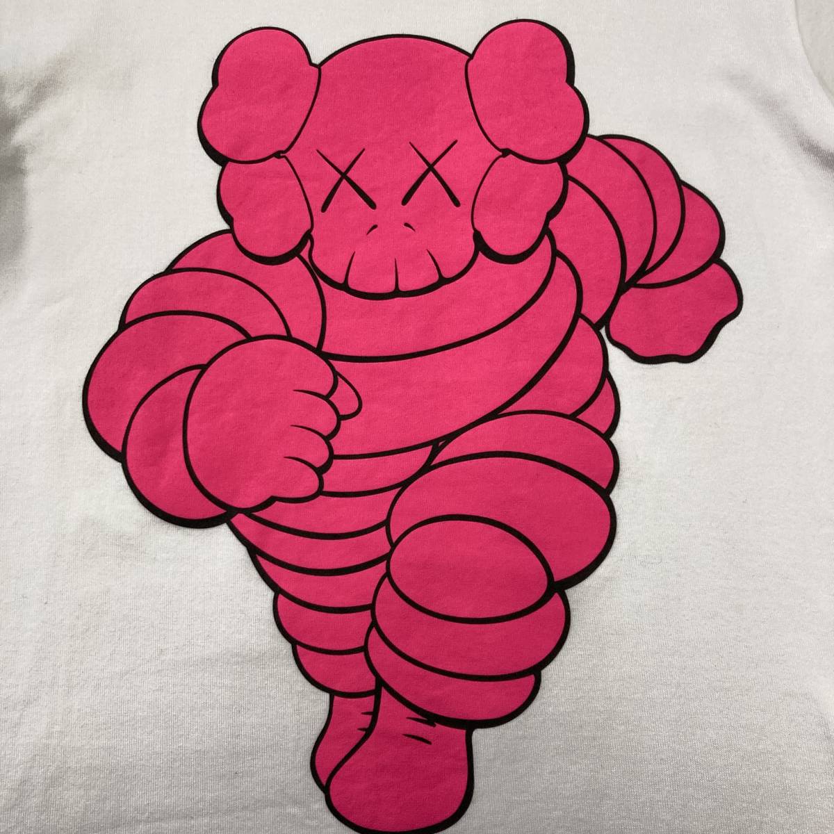 Original Fake KAWS CHUM Tシャツ ホワイト 1サイズ オリジナルフェイク カウズ チャム メディコムトイ ミシュランマン archive 3080521_画像6