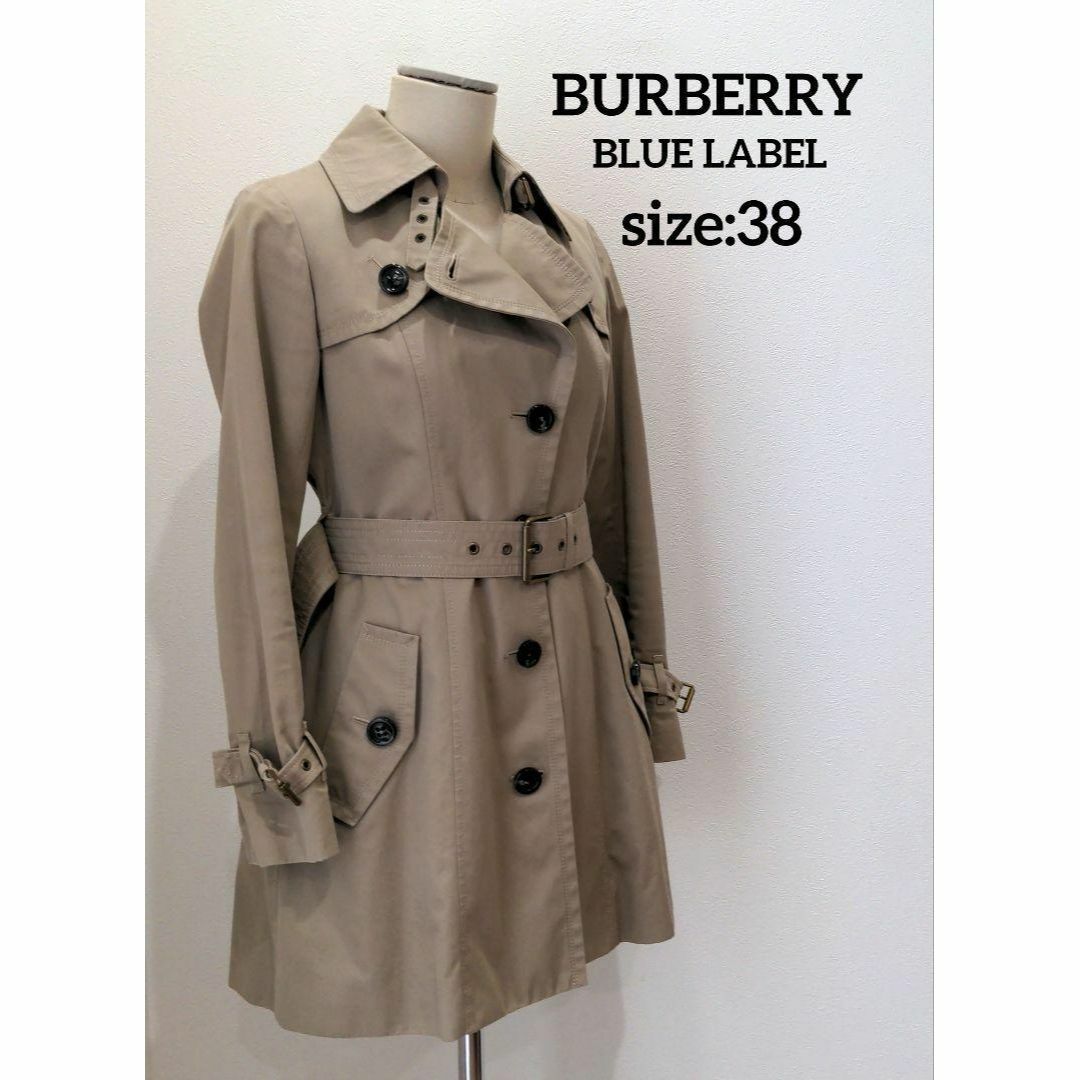 BURBERRY バーバリーブルーレーベル トレンチコート ノバチェック 38-