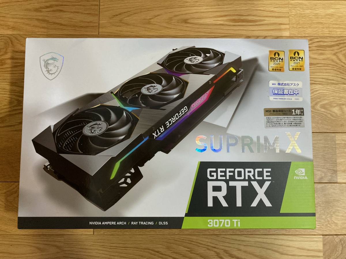 直営店に限定 Ti 3070 RTX GeForce MSI グラフィックカード SUPRIM 8G