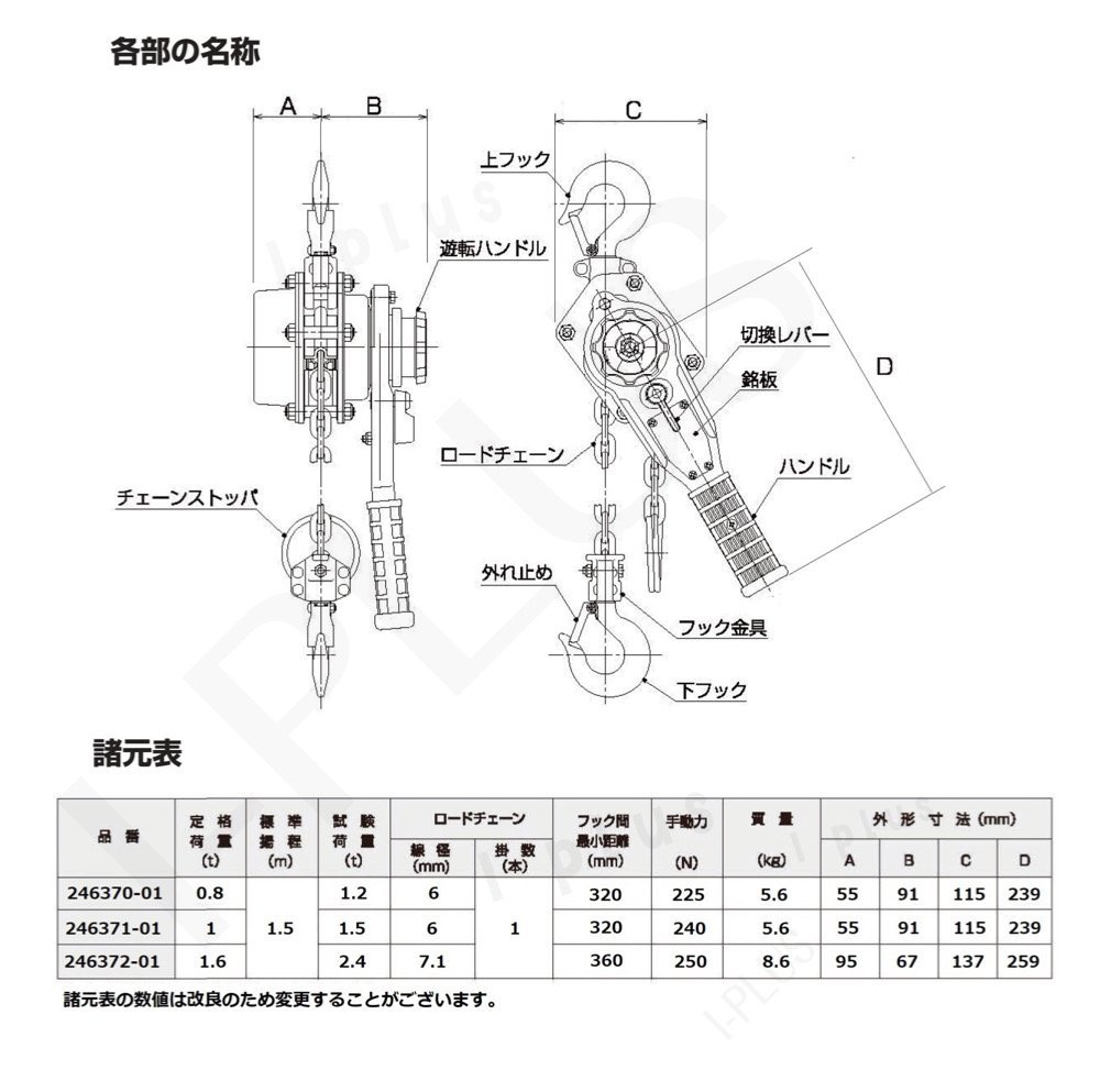  silver lever hoist 1.6ton 1600kg Mini light weight hoist lever block high quality T10 chain 1.5m chain block chain Gotcha 