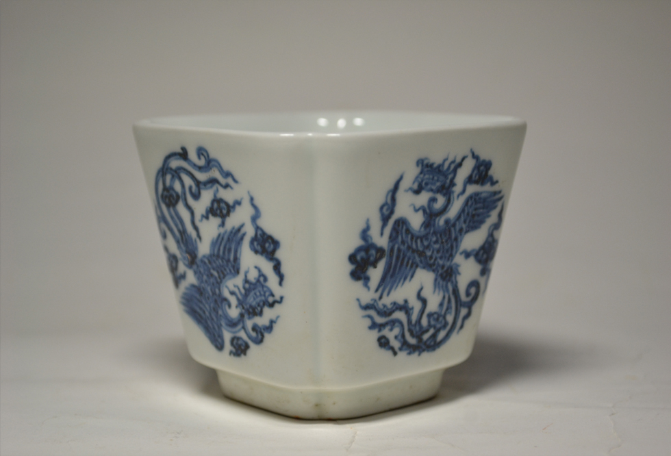 中国美術染付コップ茶杯茶道具中国古玩置物| JChere雅虎拍卖代购