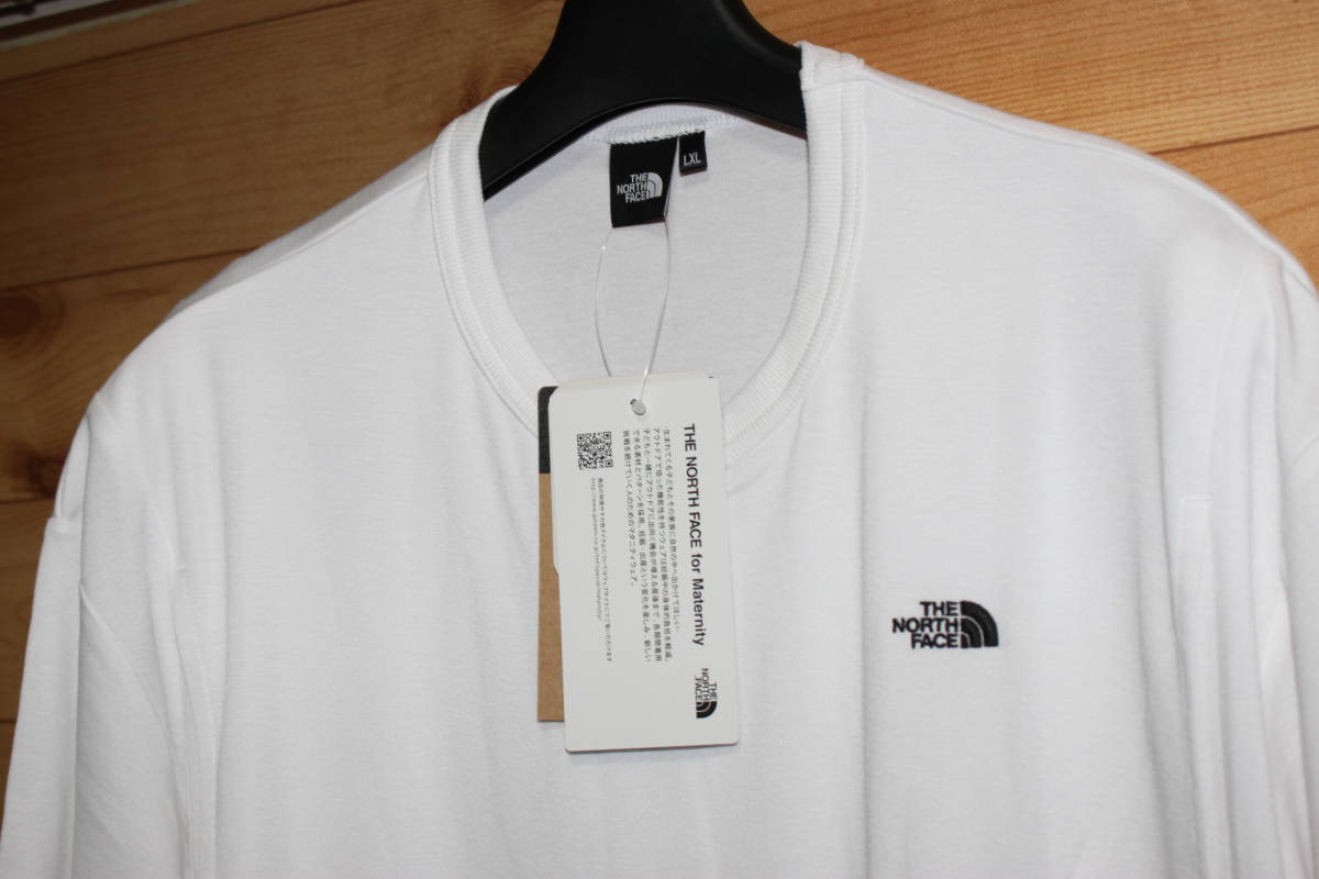 未使用ノースフェイス L XL 白 授乳半袖Tシャツ マタニティーショートスリーブティー NTM12208 送料無料即決 ロゴ刺です。の画像2