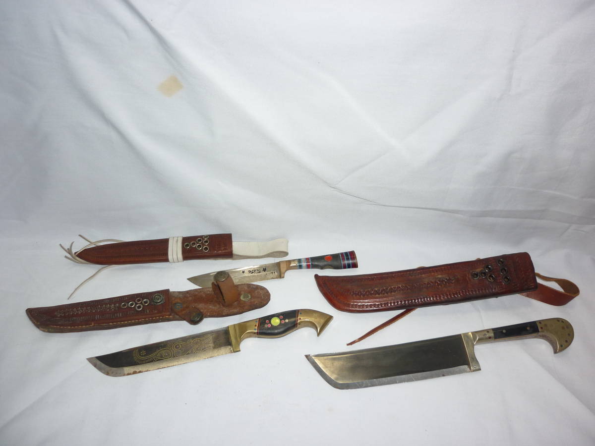 アンティークナイフ 装飾ナイフ 民族ナイフ 鞘付き 全長約23㎝、約26
